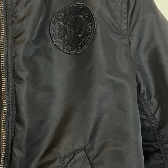 H&M Men's Black Bomber Full Zip Size Small - Picture 4 of 12